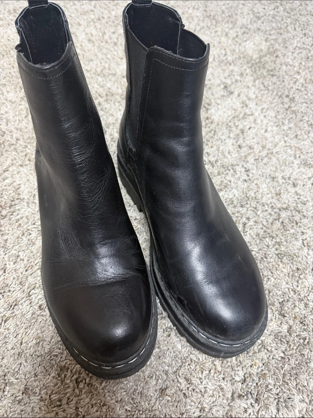 Marc Fisher LTD padima black leather Chelsea Boots - Women's size 7.5